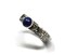 6mm Lapis-lazuli 925 Antique Sterling Silver Rose and Daisy Band Ring by Salish Sea Inspirations product 4